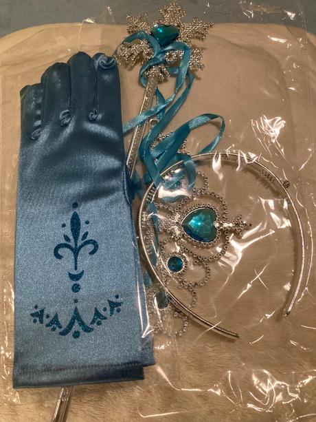 Nový set doplnkov elsa frozen- rukavičky, korunka,