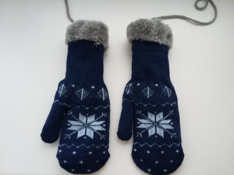 Nové pletené extra teplé rukavičky, 