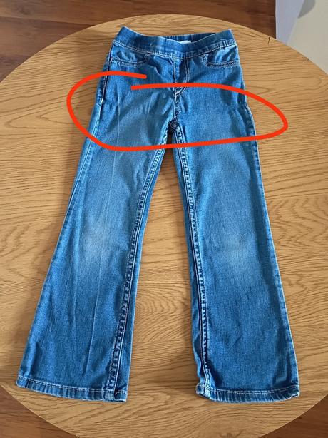 Zvonové džínsy, h&m,104