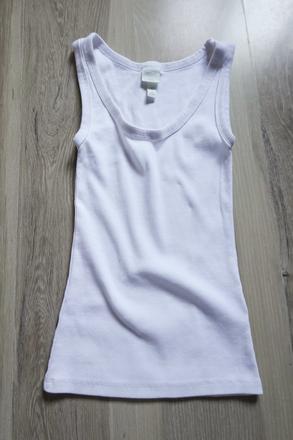 Vrúbkované tričko h&m basic, h&m,xs