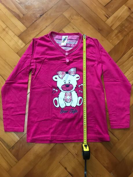 Ružové dievčenské mackové pyžamko, 158