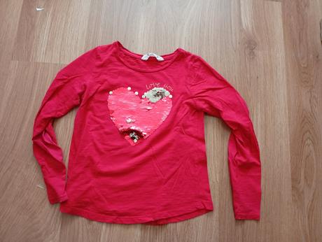 Dievčenské tričko s meniacim obrázkom, h&m,134