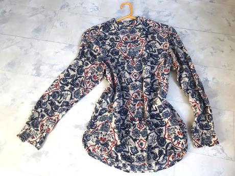 Hodvábna blúzka so stojačikom, m