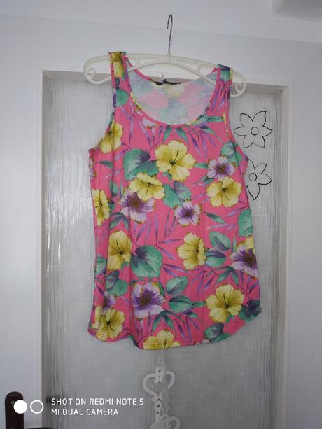 Ružový kvetovaný top atmosphere - m/l, atmosphere,m