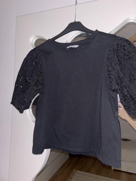 Top s madeirovymi rukávmi s/m, zara,s