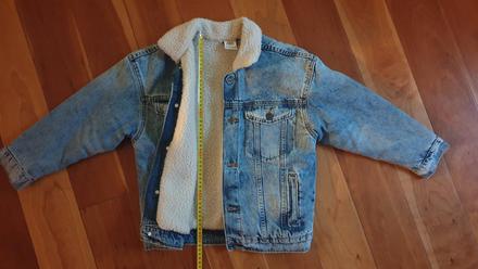 Zateplená riflová bunda, zara,128