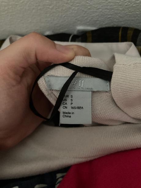 Úpletové krémové šaty, h&m,s