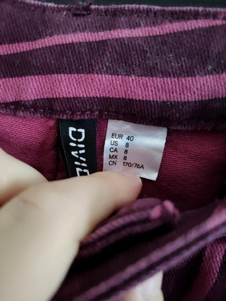 Široké vzorované džínsy h&m, h&m,l