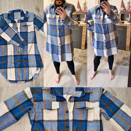 Stylova karovana predlzena damska bunda-kosela, xl