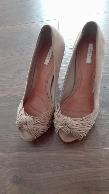 Dámske béžové lodičky bez špice zara, zara,39