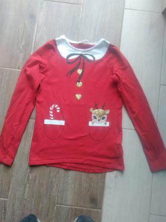 Vianocne tricko, h&m,134