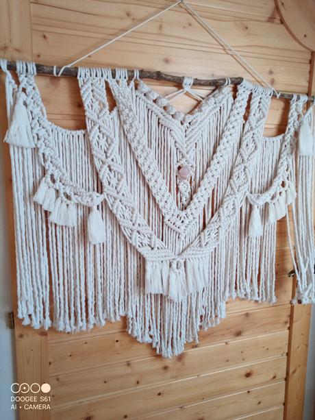 Veľká boho macramé dekorácia,