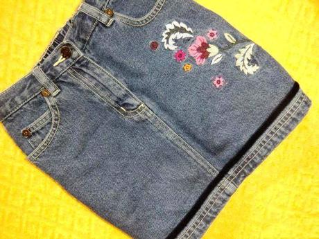 Riflová biela sukňa h&m vel 110/116, h&m,116