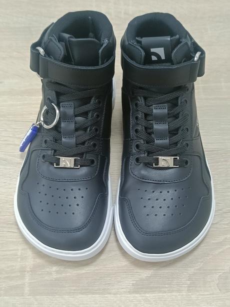 Barebarics zing- high top- black& white leather 37, be lenka,37