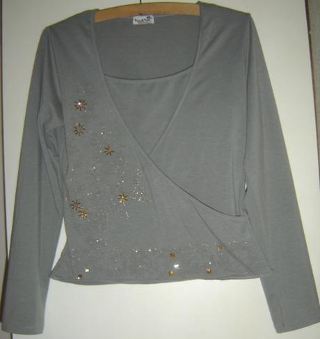 Sive tricko 2v1 od tom&tom collection vel. l/xl, l