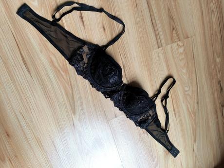 Dámska krajkovaná čierna podprsenka zn. palmers, palmers,80a