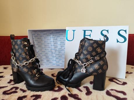 Čižmičky guess na vyššom podpätku, veľ.41, guess,41