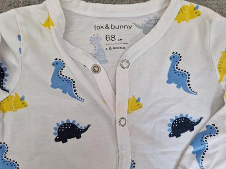 Pyžamkové overaly 2ks, fox & bunny,68