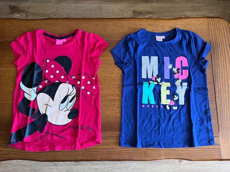 Letné tričká minnie a mickey mouse - dvojbalenie, disney,128
