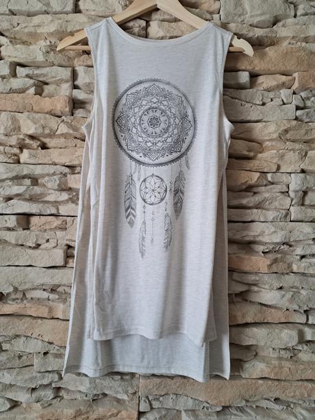 Predĺžené tričko bez rukávov, h&m,s