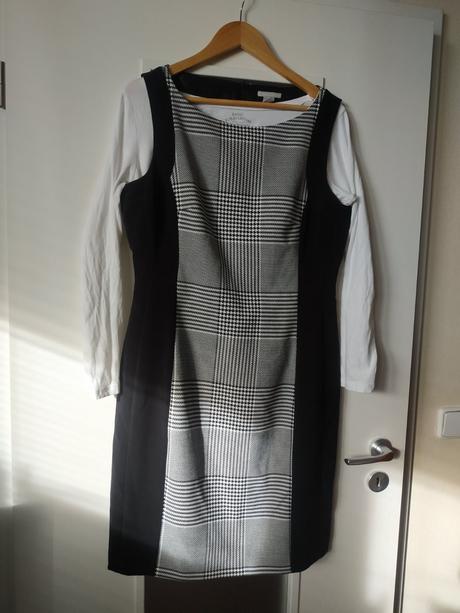 Šaty čierno biele, h&m,46