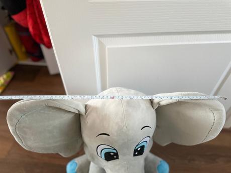 Plyšový slon s listom 55 cm., 