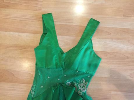 Retro saty v zelenej farbe, xs