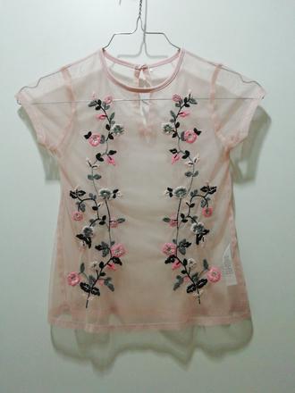 Vyšívané tylové tričko, george,110