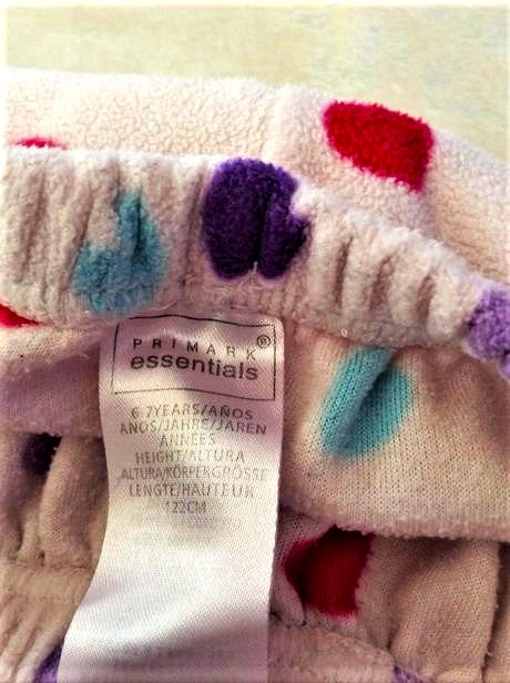 Flisové teplé pyžamo, primark,122