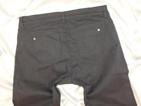 C&a here & there čierne strečové nohavice, c&a,176