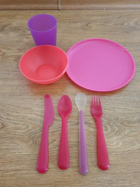 Jedálenský set - ružový, 