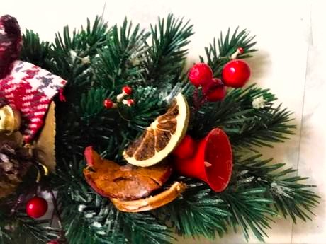 Vianočná dekorácia na kozub/dvere,