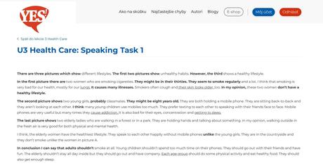 Online učebnica yes b1 maturita, 