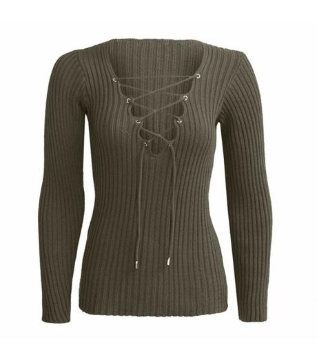 Pulovrik lace up, l