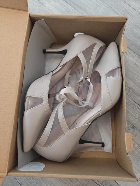 Kožené lodičky s mašľou, next,41