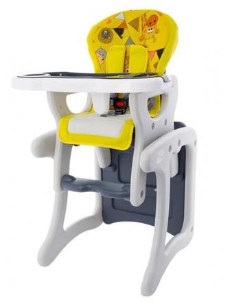 Jedálenská stolička 2v1 - zoo žltá, 