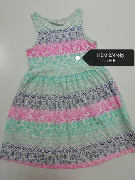 Farebné bavlnené šaty h&m, h&m,104