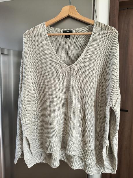H&m voľný oversize sveter m-l, h&m,l