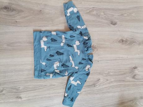 Modrá mikina so zvieratkami, h&m,74