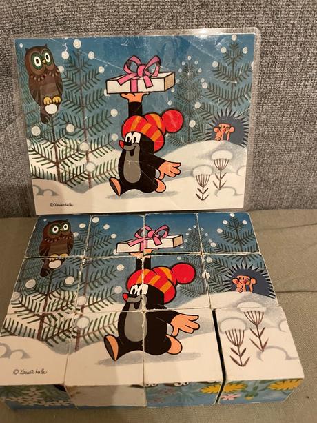 Drevené kocky-krtko-12ks, 