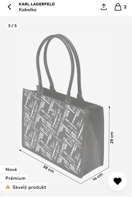 Originál kabelka karl lagerfeld s visačkou, karl lagerfeld