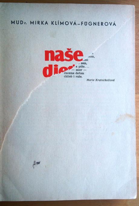 Naše dieťa, mirka klímová-fugnerová, 1971,