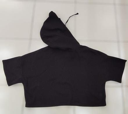 Crop top tričko/mikina s kapucňou, 