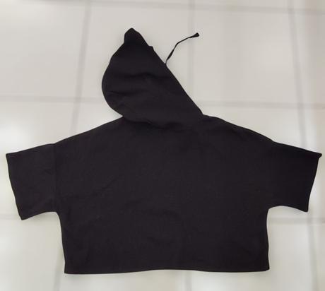 Crop top tričko/mikina s kapucňou, 