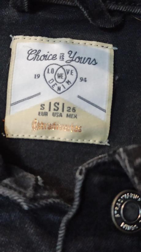 Rifľová bunda, moderná, málinko nosená, stradivarius,26