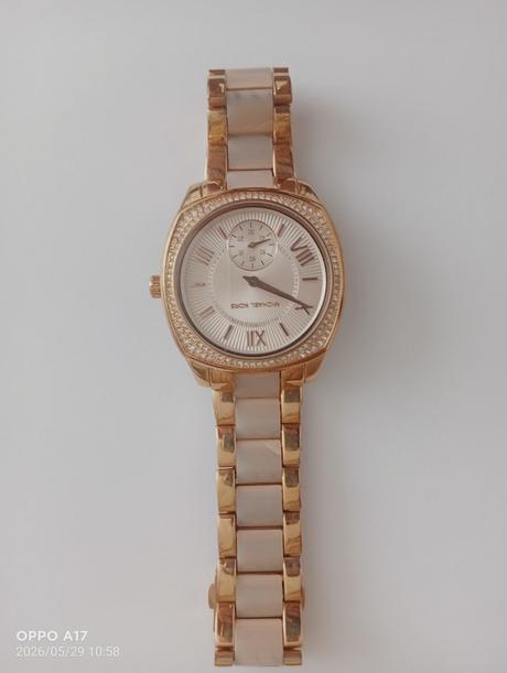 Michael kors mk4135 tortola rose gold & beige crys, michael kors