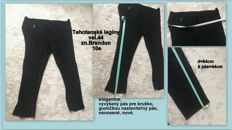 Tehotenské legíny, zn.brendon, veĺ. 44, 44