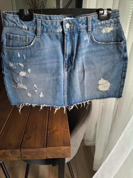 Zara riflová sukňa m, zara,m