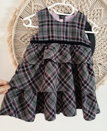 Šatky karované sivé, 80