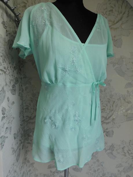 Pekna bluzka so spodnym topom, papaya,44